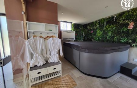 G&icirc;te n&deg;G622523 Echinghen - Pas-de-Calais - Espace bien-&ecirc;tre &eacute;quip&eacute;e d'un spa 6 places avec syst&egrave;me hifi int&eacute;gr&eacute;, une douche spacieuse et d'un sauna infrarouge