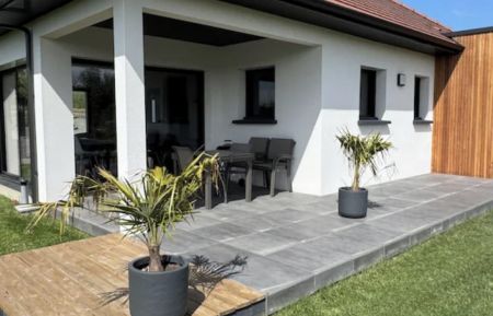 Vue terrasse Gîte n°G622401 Pihen-lès-Guînes - Pas-de-Calais - Vue terrasse